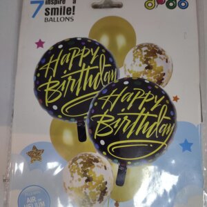 مجموعة بوالين 7 قطع  HAPPY BIRTHDAY